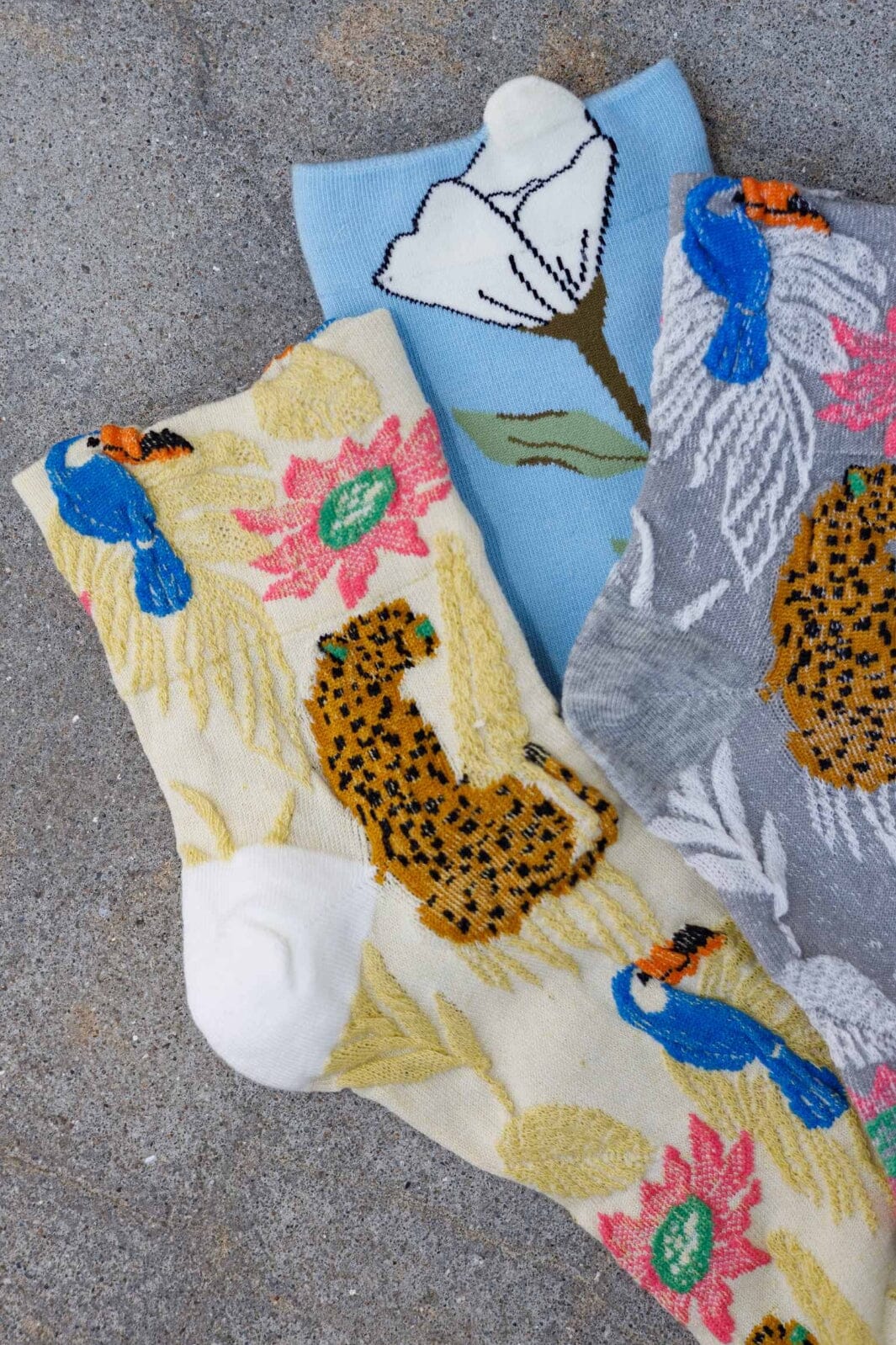 Black Colour - Bcelke Animal Sock 4345 - Lt. Grey Hot på udsalg