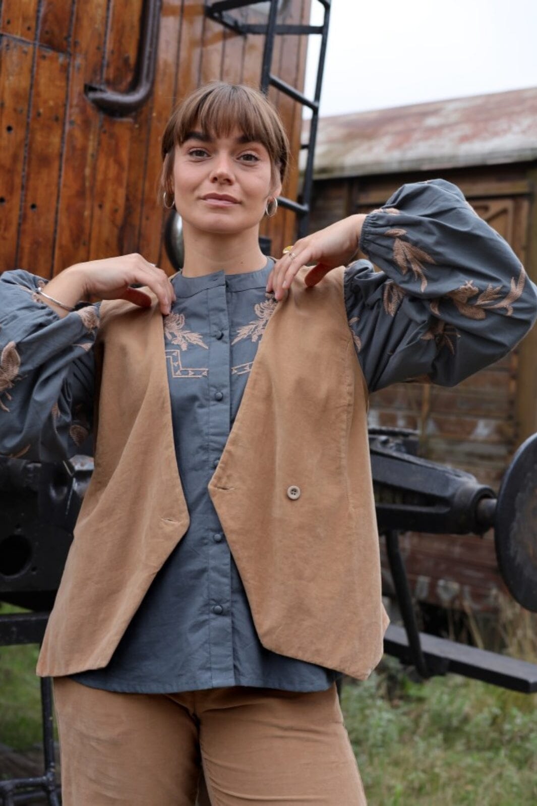 black-colour-bcvera-shirt-blouse-grey_1.jpg Black Colour - Bcvera Shirt Blouse - Grey