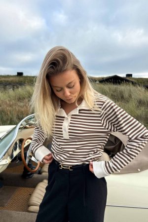 BYIC - Carlyic Polo - browns Brown Stripes