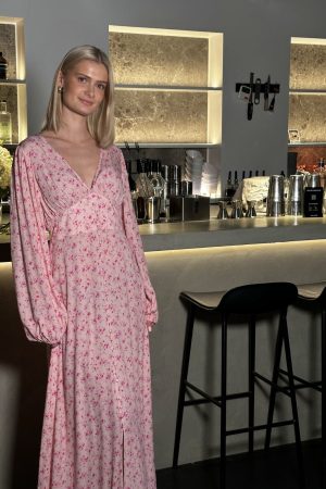 Forudbestilling - Noella - Lilith Maxi Dress 14170008 - 1391 - Cheryl Pink Print Online salg