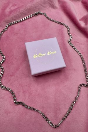 Mellow Moon - Round Palm Tree Mesh Necklace Colfigaro101 - Forsølvet