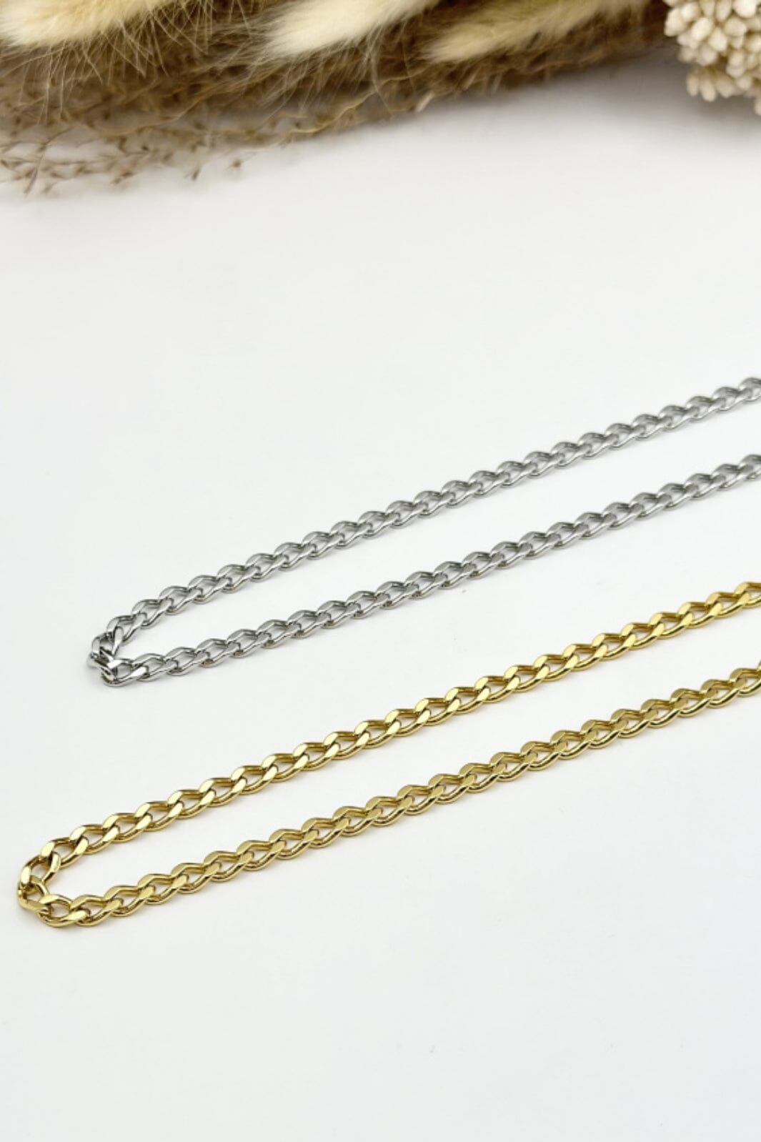 Mellow Moon - Round Palm Tree Mesh Necklace Colfigaro101 - Forsølvet