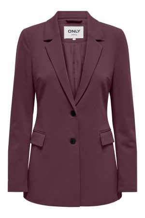 Only - Onlmily-Yo Life L/S Fitted Blazer Cc Tlr - 4765717 Burgundy