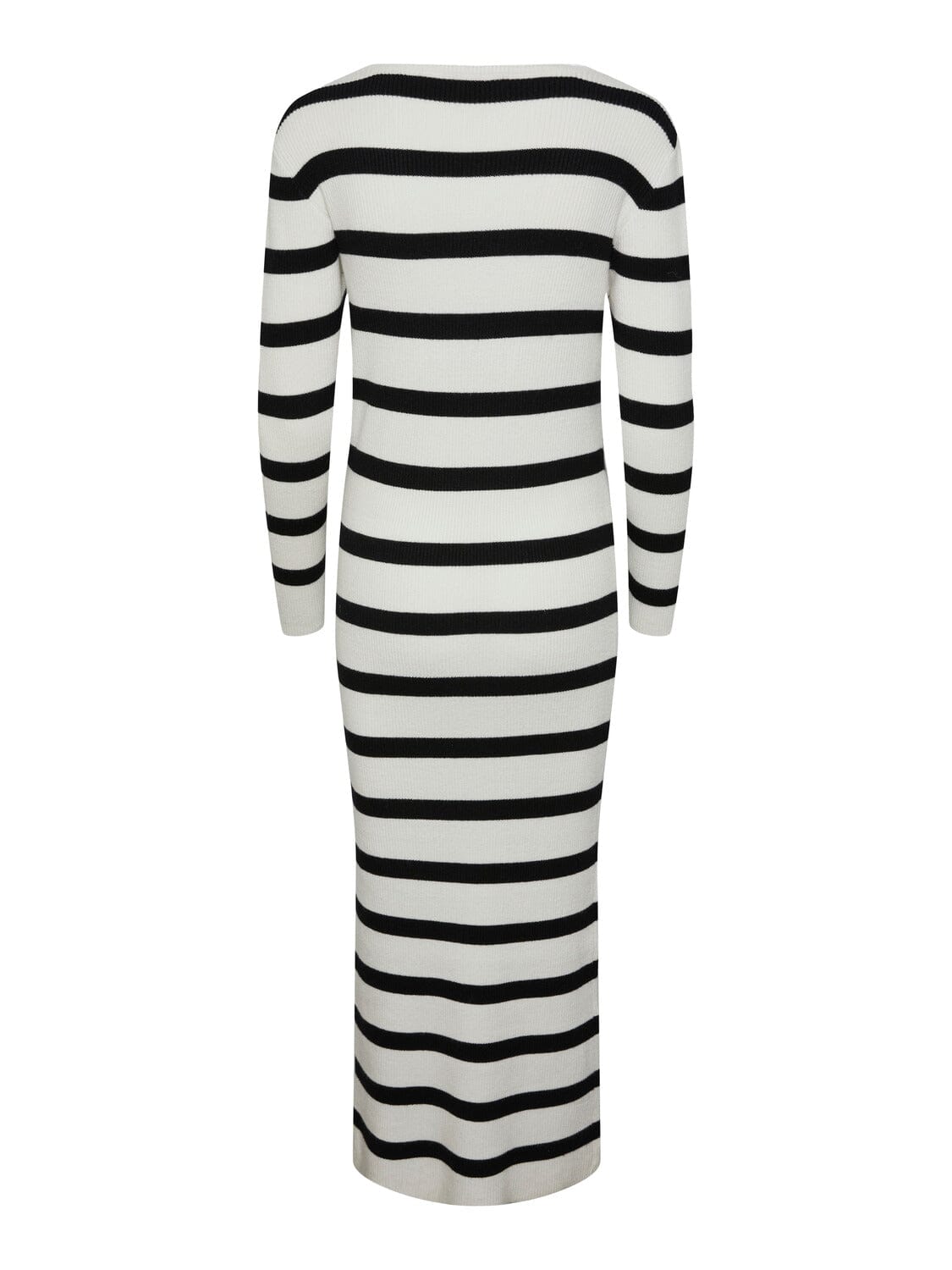 Pieces - Pcanika Ls V-Neck Knit Dress - 4425516 Cloud Dancer Black