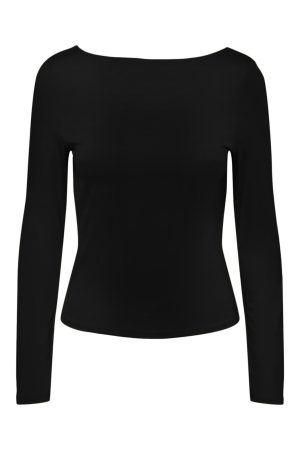 Pieces - Pcminni Ls Top - 4428953 Black