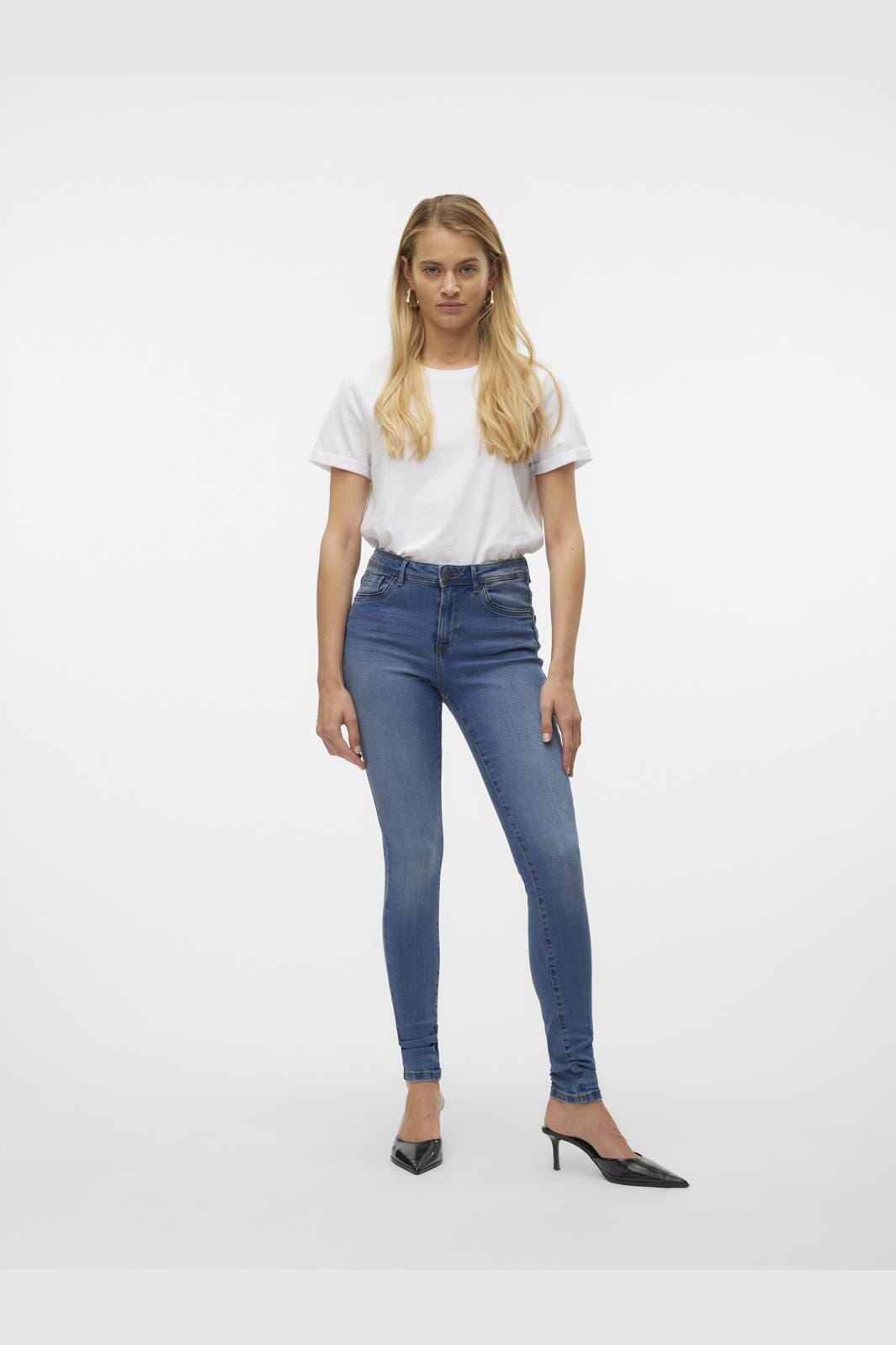 Vero Moda - Vmtanya Mr S Piping Jeans Vi349 - 3257946 Medium Blue Denim Online Hot Salg