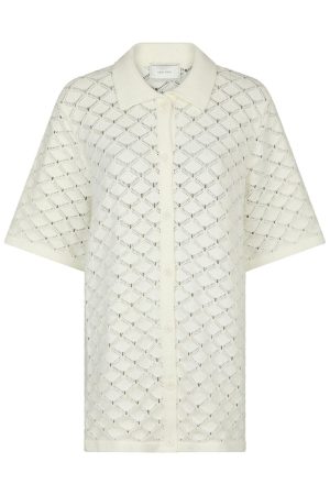 Forudbestilling - Neo Noir - Sette Crochet Blouse 165216 - 121 - Off White