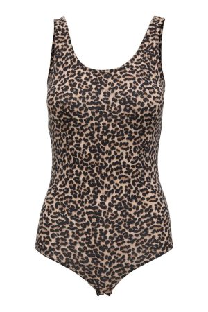 Only - Onllove Leo S/L Body - 4721029 Cloud Dancer Leo Print Online nu