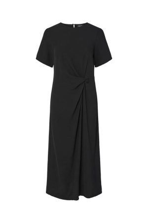 Pieces - Pcsabrina Ss Knot Dress - 4723057 Black Online salg