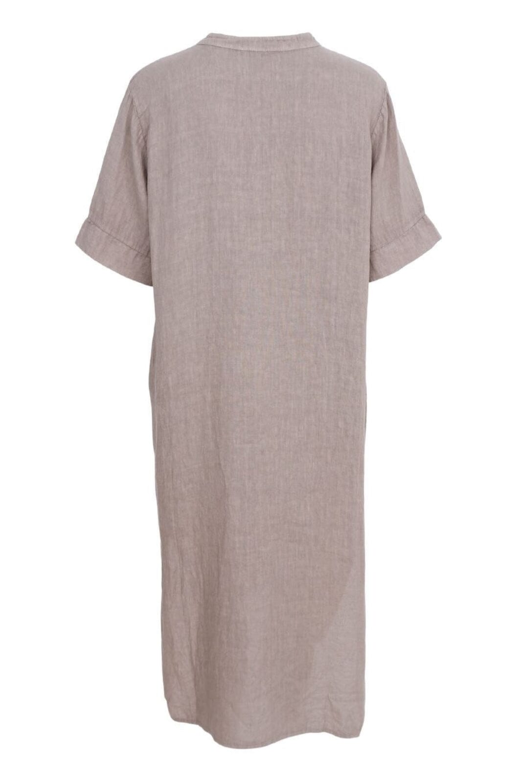 Black Colour - Bcmelina Long Linen Dress 40412 - Taupe på udsalg