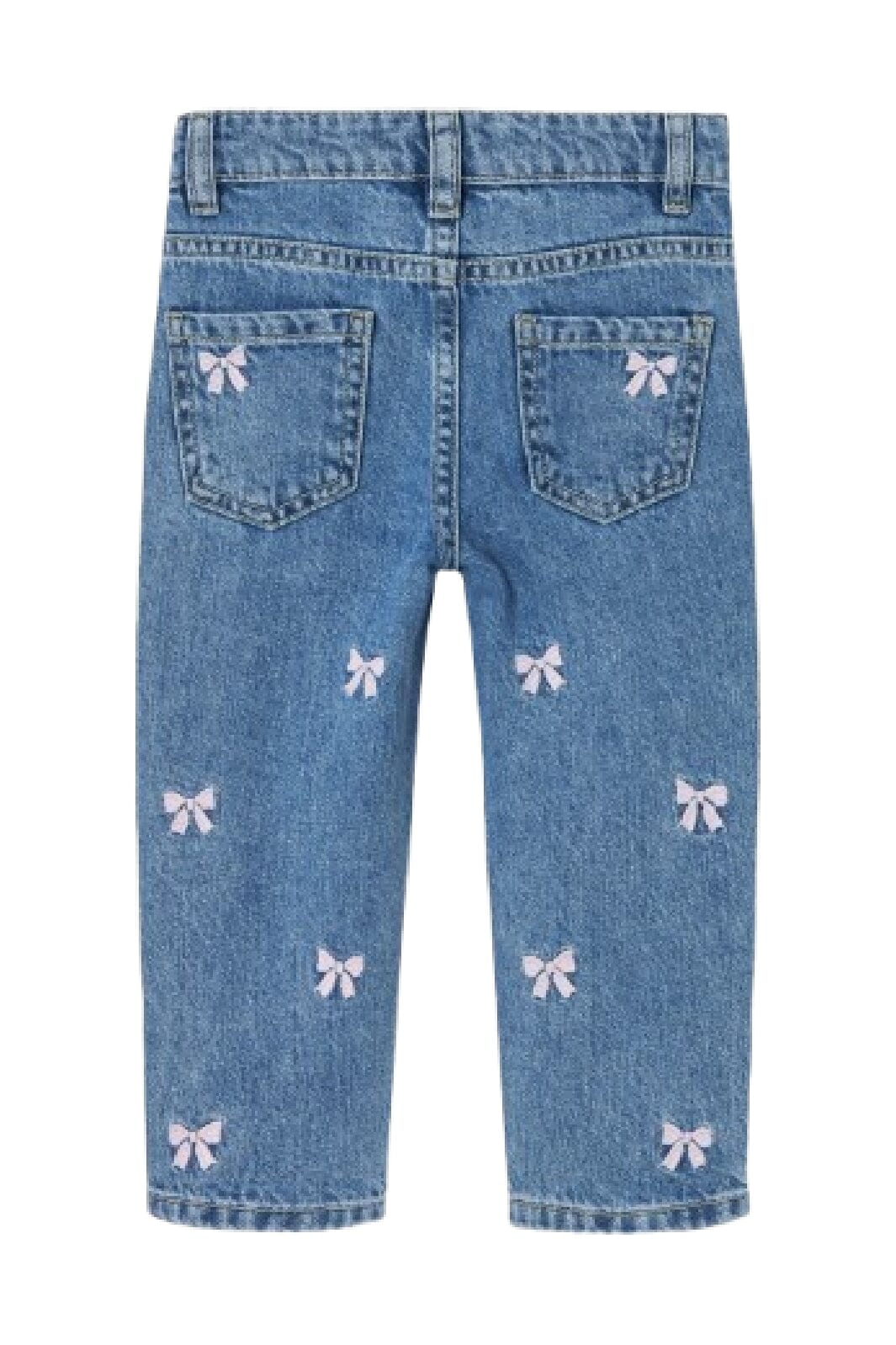 Name It - Nmfbella Emb Jeans 3285-Be - 4677987 Medium Blue Denim Bows Online nu