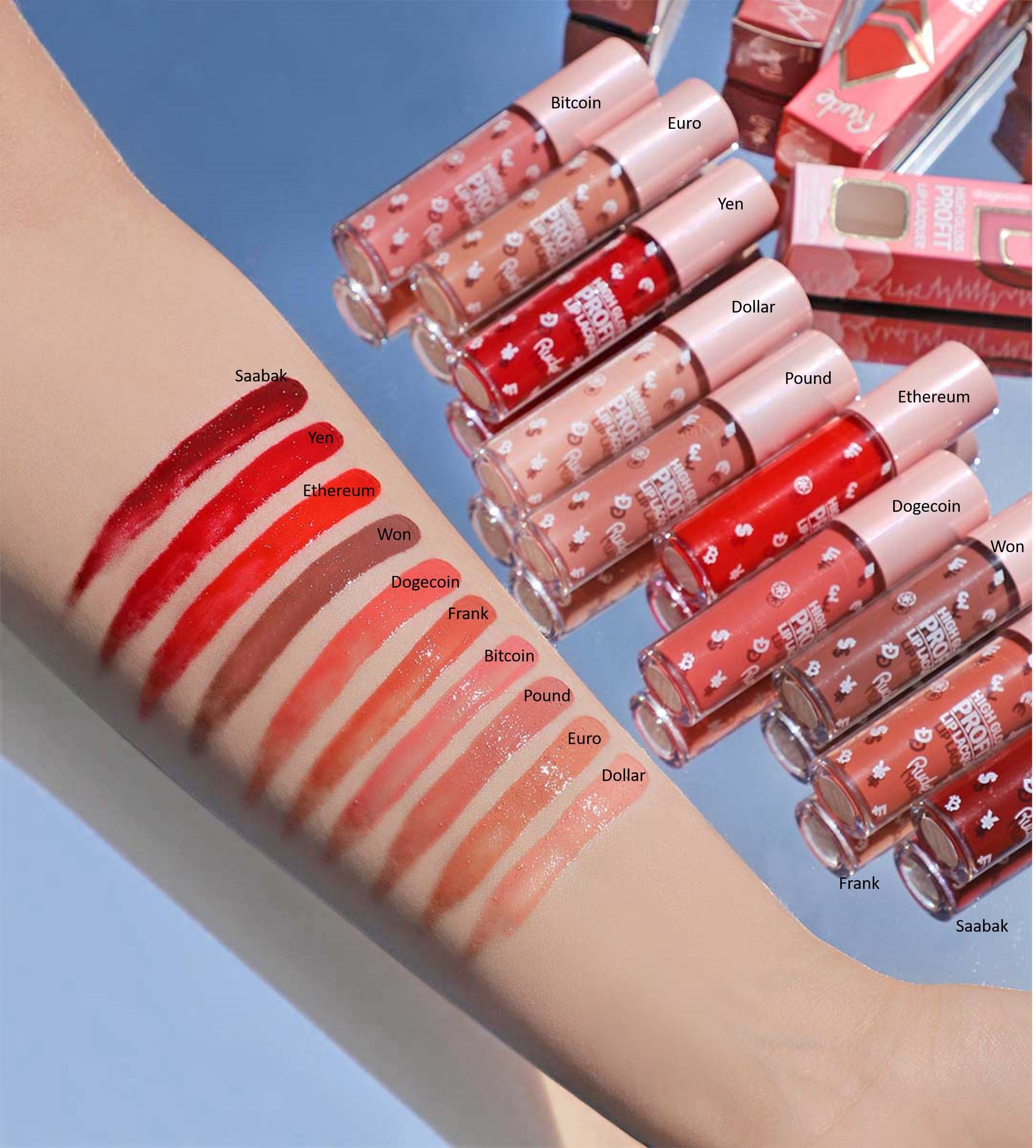 Rude Cosmetics - High Gloss Profit Lip Lacquer Dogecoin Hot på udsalg