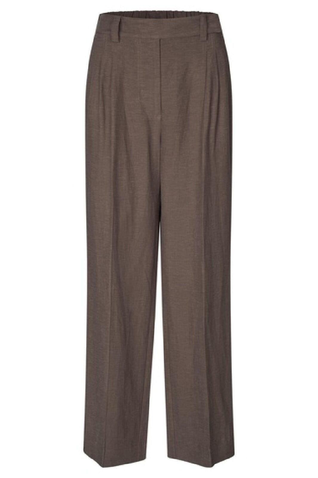 Second Female - Lino Trousers 57098 - Chocolate Brown 6139 Online
