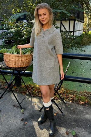 BYIC - Sific Knit Dress H097-3 - Grey Grey