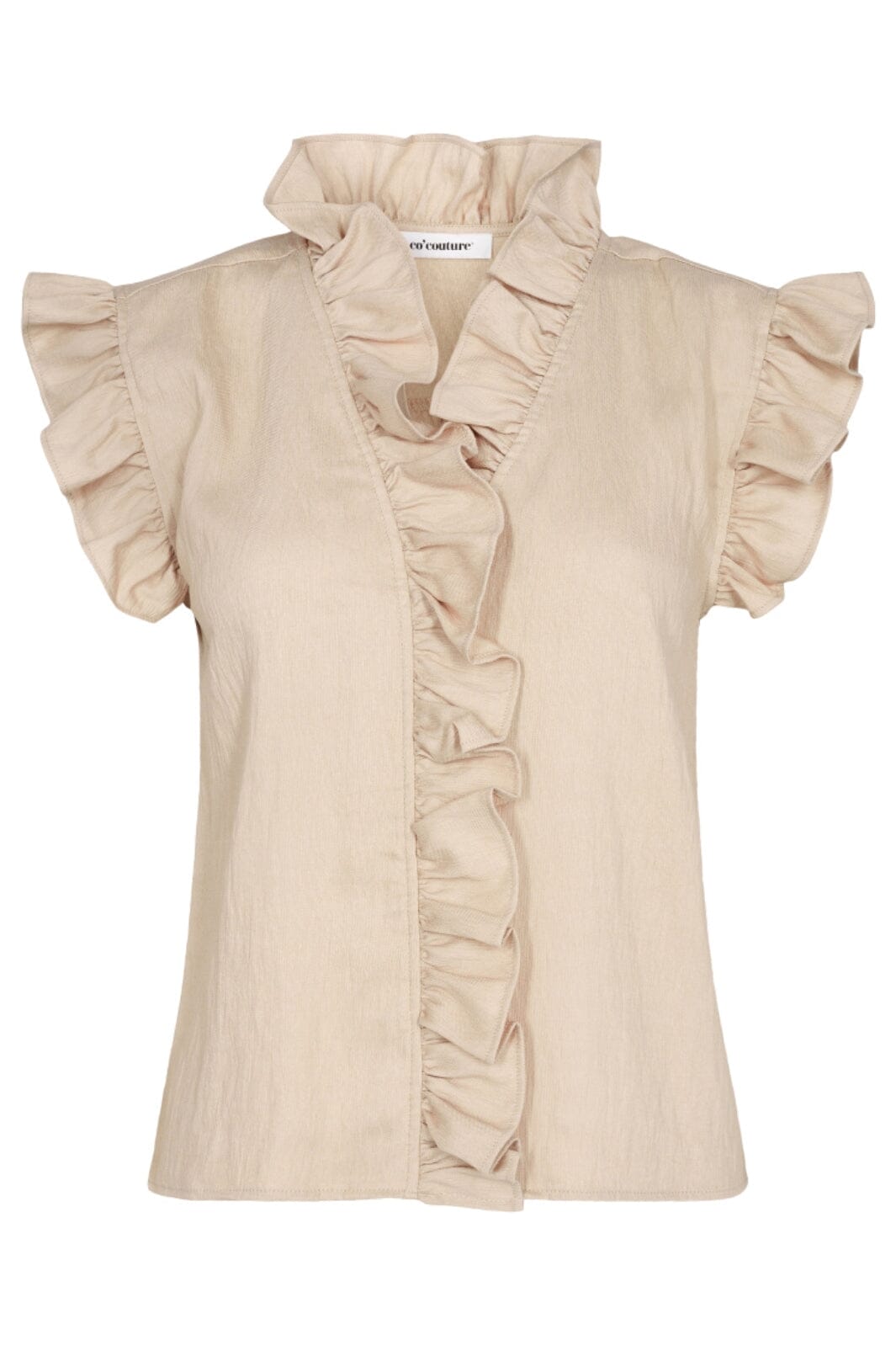 Co´couture - Suedacc Frill Top 35213 - 199 Bone