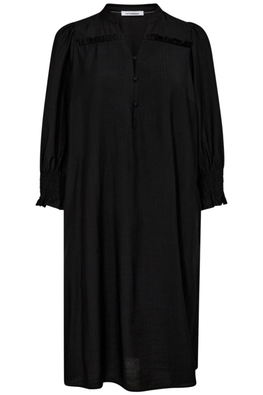 Forudbestilling - Co´couture - Heracc Frill Crop Ss Dress 36220 - 96 Black