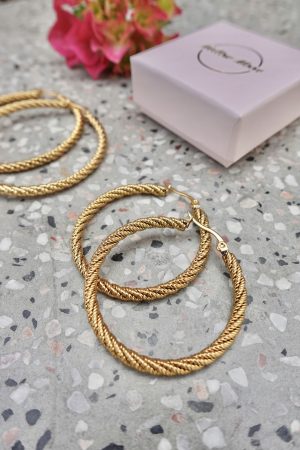 Mellow Moon - Snoede hoops - Forgyldt Rabat