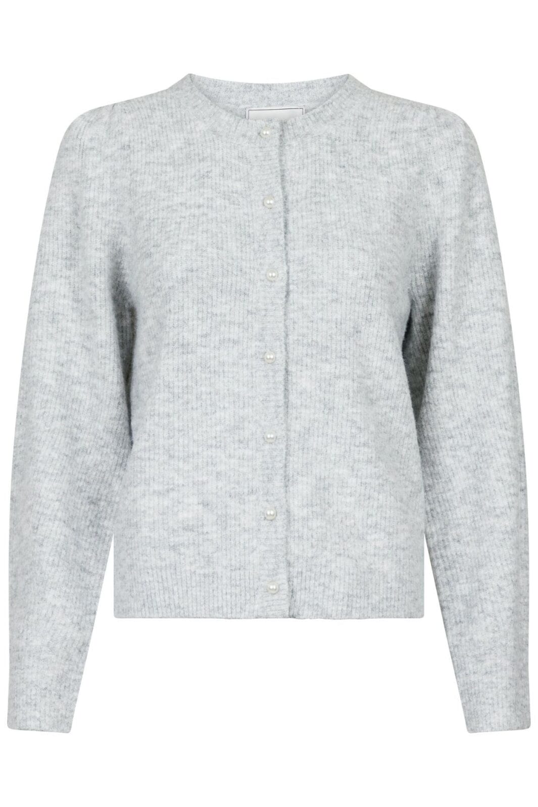 Neo Noir - Nuna Knit Cardigan - Light Grey Melange
