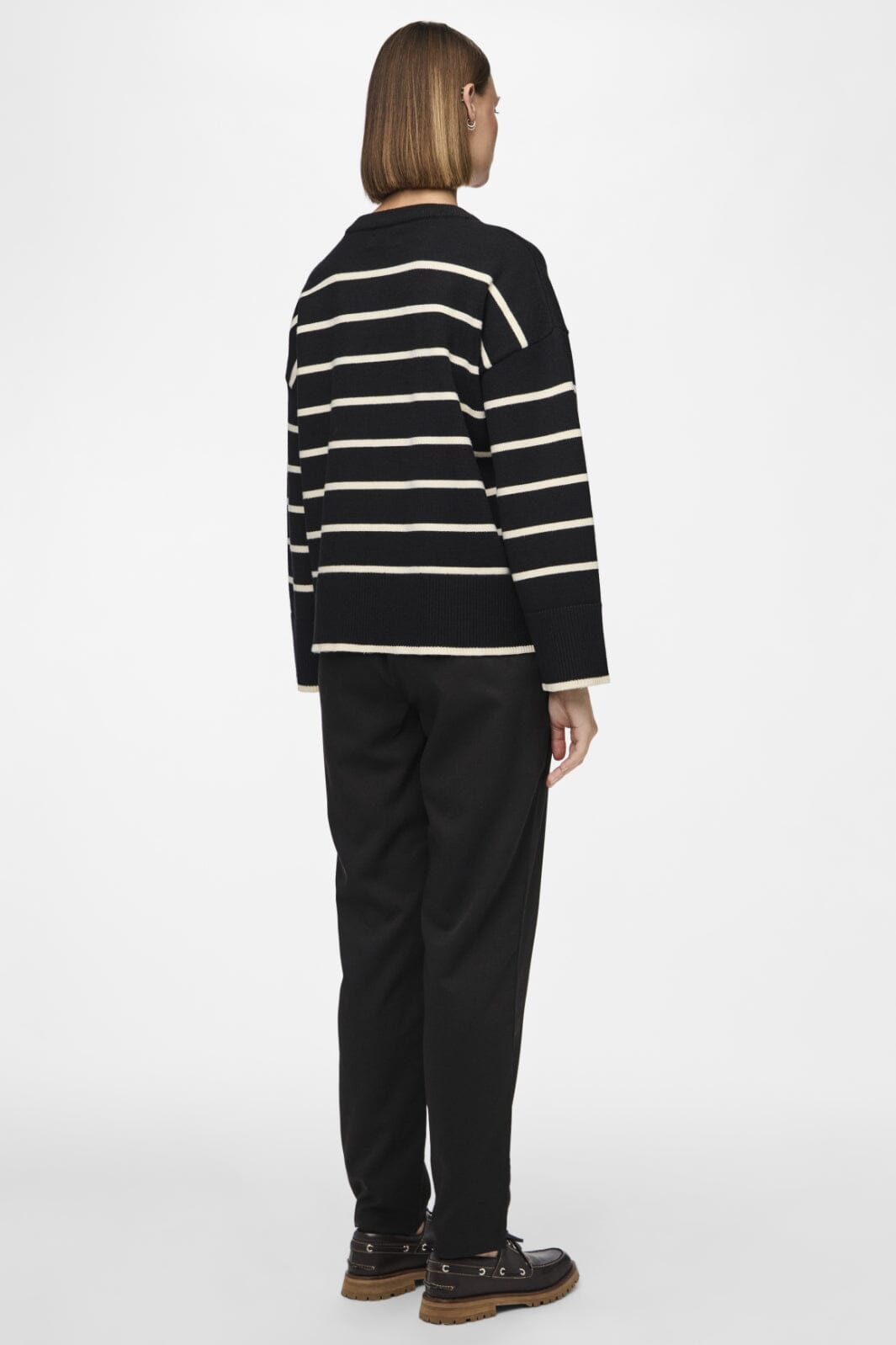 Pieces - Pcmathilde Ls O-Neck Knit - 4542675 Black Birch Online nu