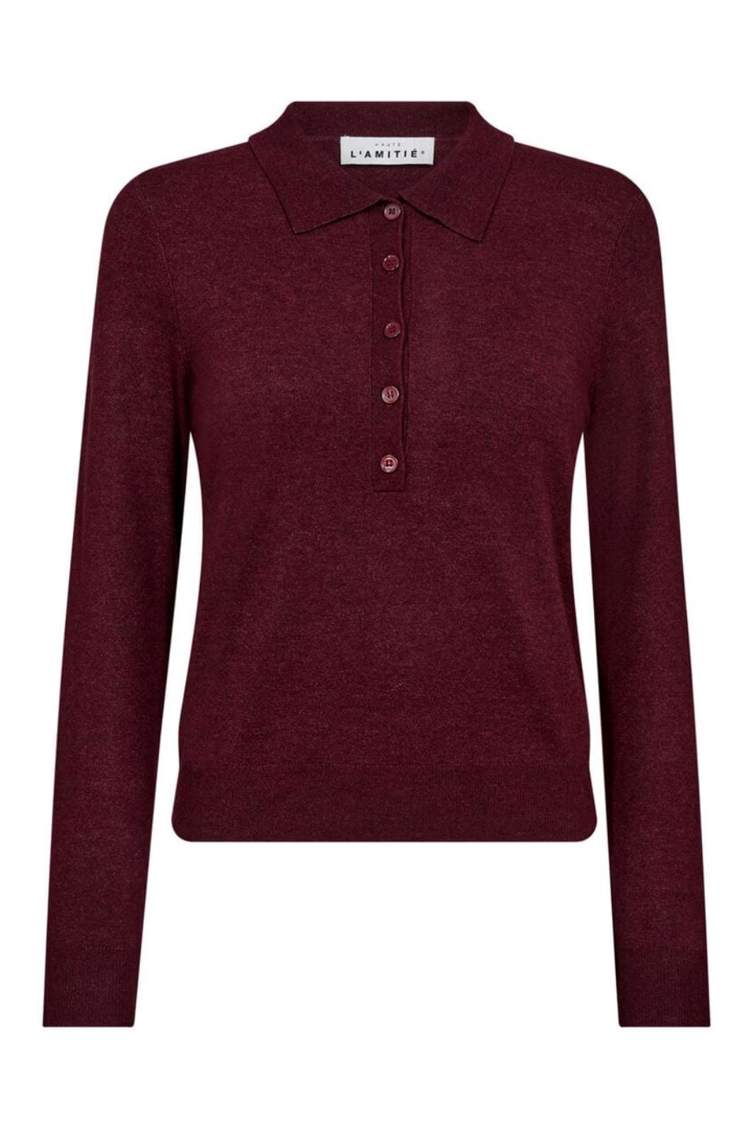 Haute L'Amitié - Premiere Ls Polo Knit HL10004 - Amarone