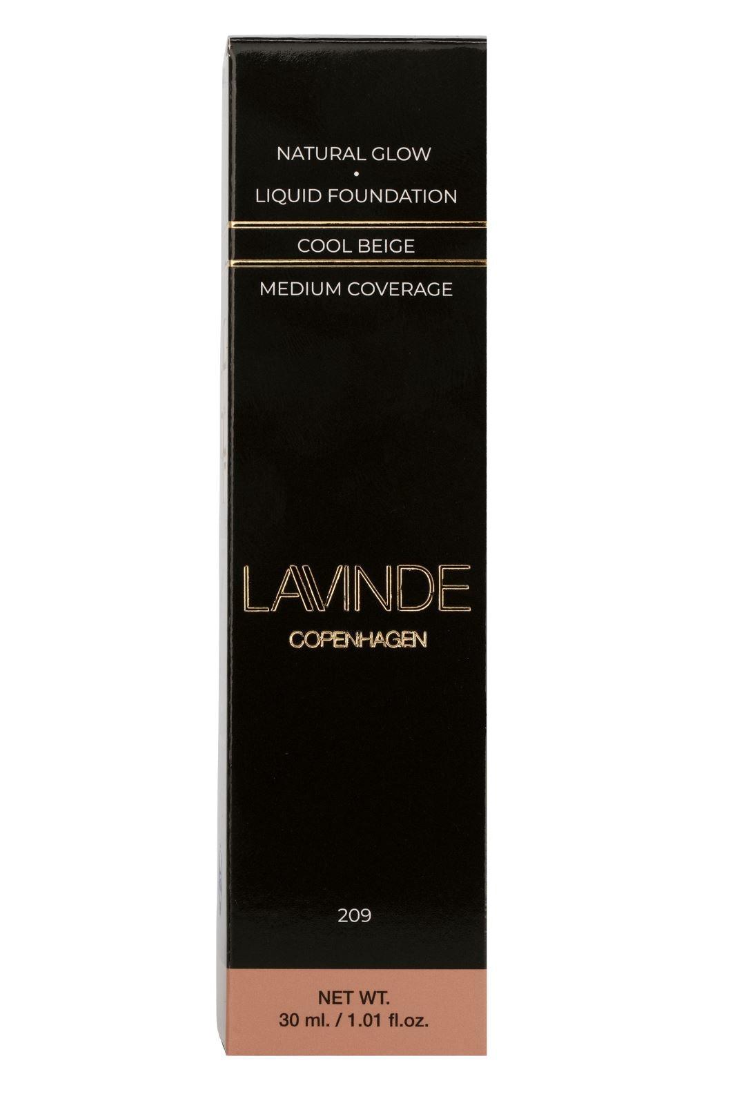 Lavinde Copenhagen - Natural Glow Liquid Foundation Cool Beige 209 - 130601 - 30 ml