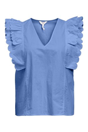 Object - Objhope Papaya Nour S/S Top - 4817331 Cornflower Blue Rabat