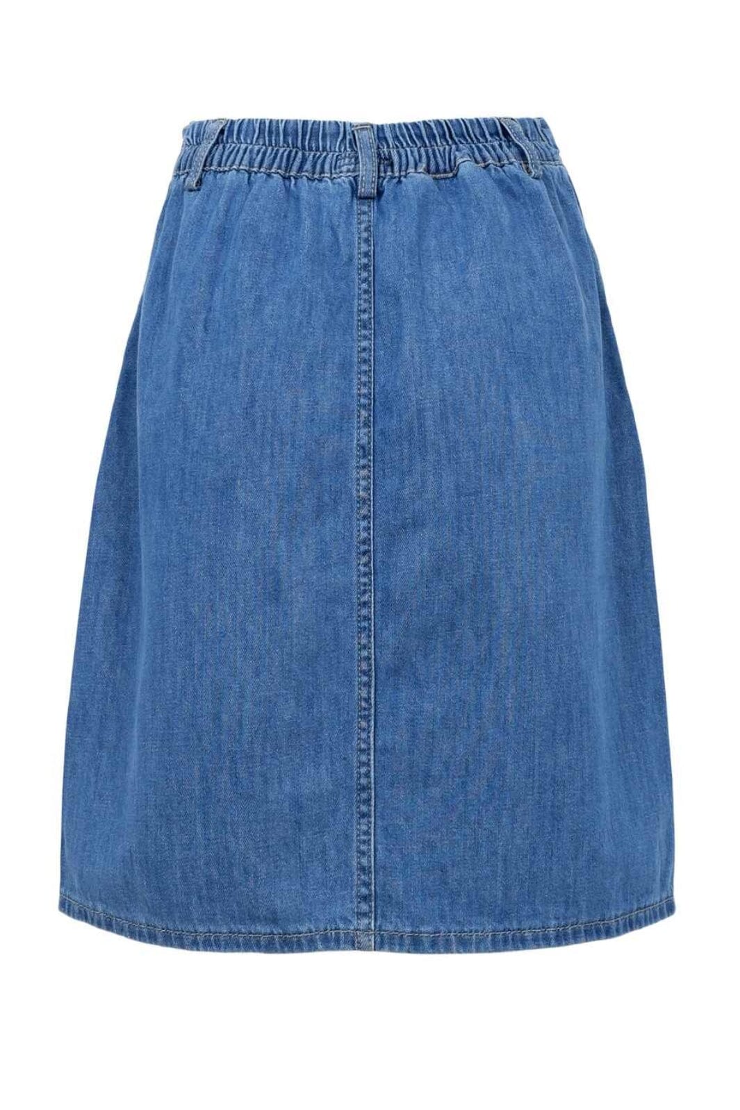 Forudbestilling - Black Colour - Bcnettie Denim Skirt 40892 - Mid Blue Wash Mode