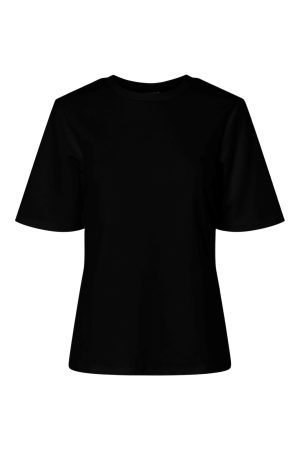 Forudbestilling - Pieces - Pcskylar Ss Split Tee - 4888683 Black Hot på udsalg