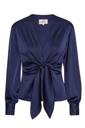 Karmamia - Blair Blouse - Semi Rich Navy Online