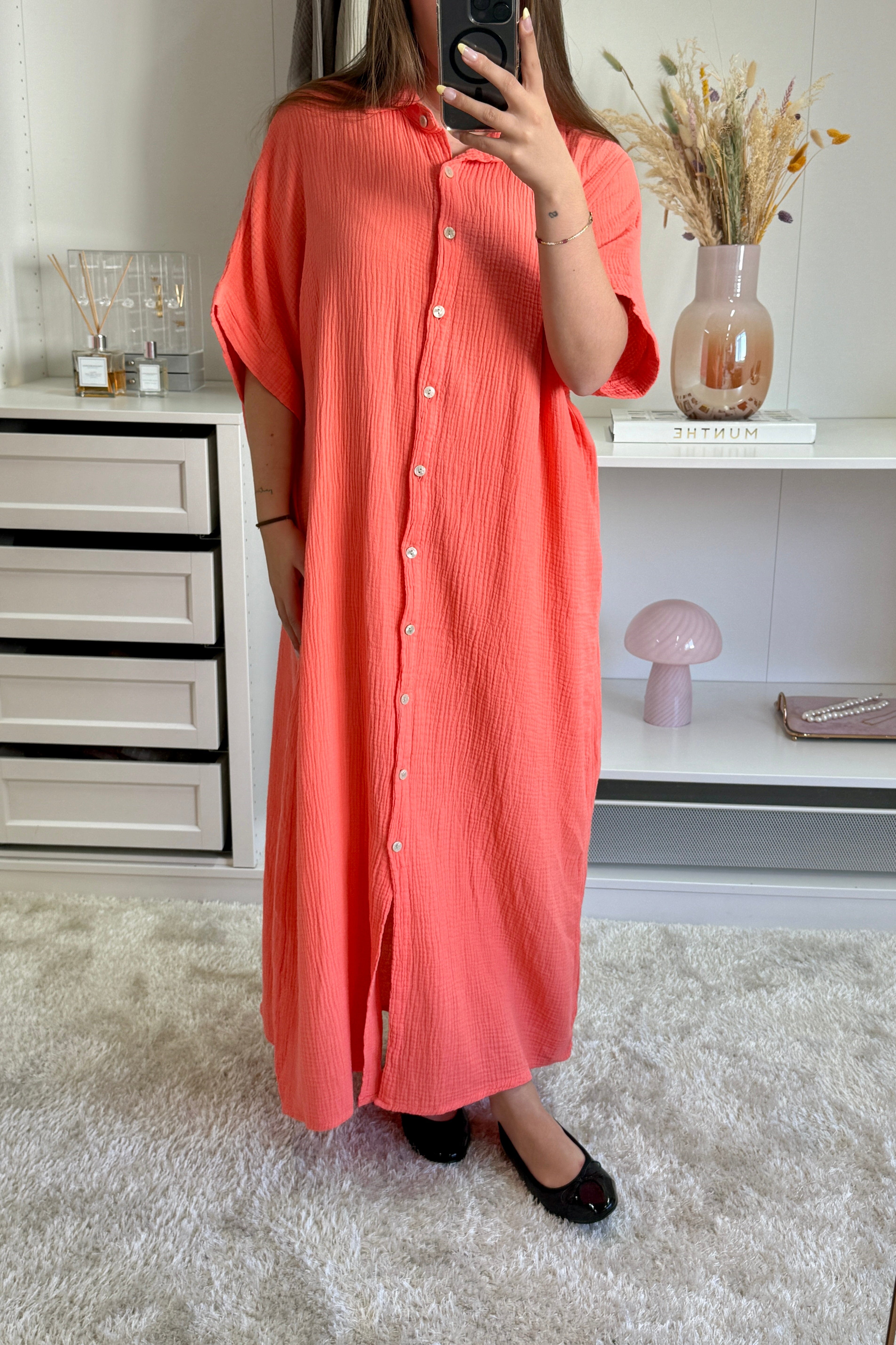 A-bee - Selma Dress - Coral