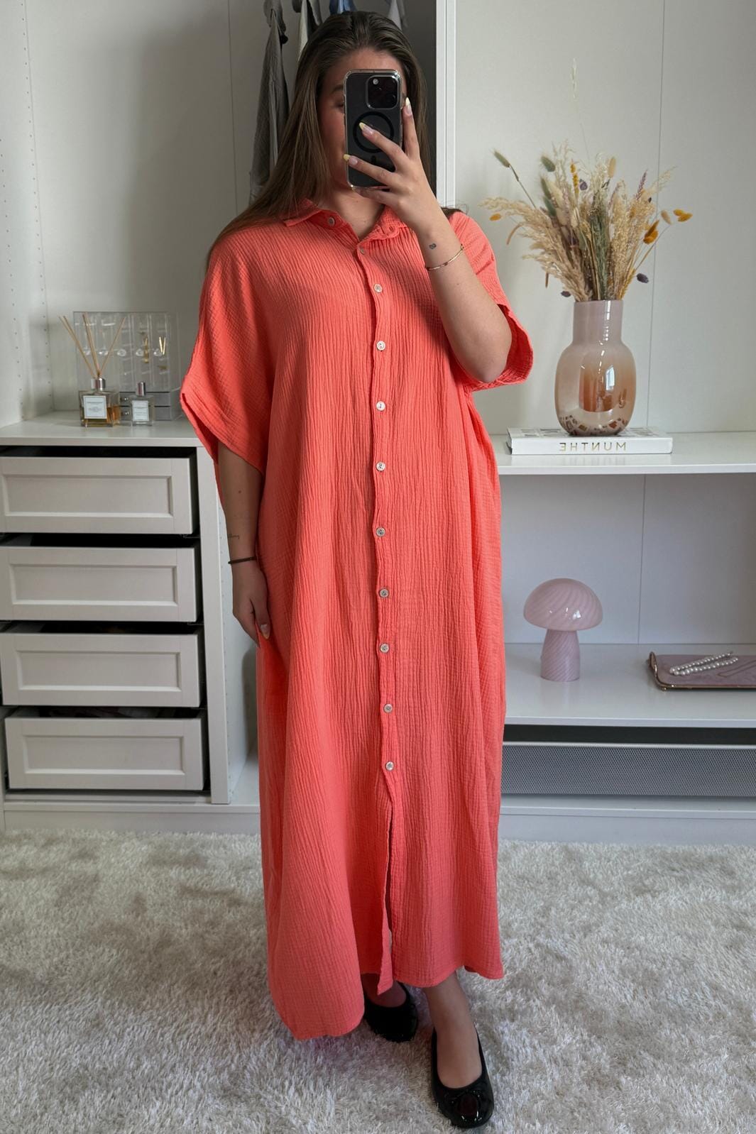 A-bee - Selma Dress - Coral