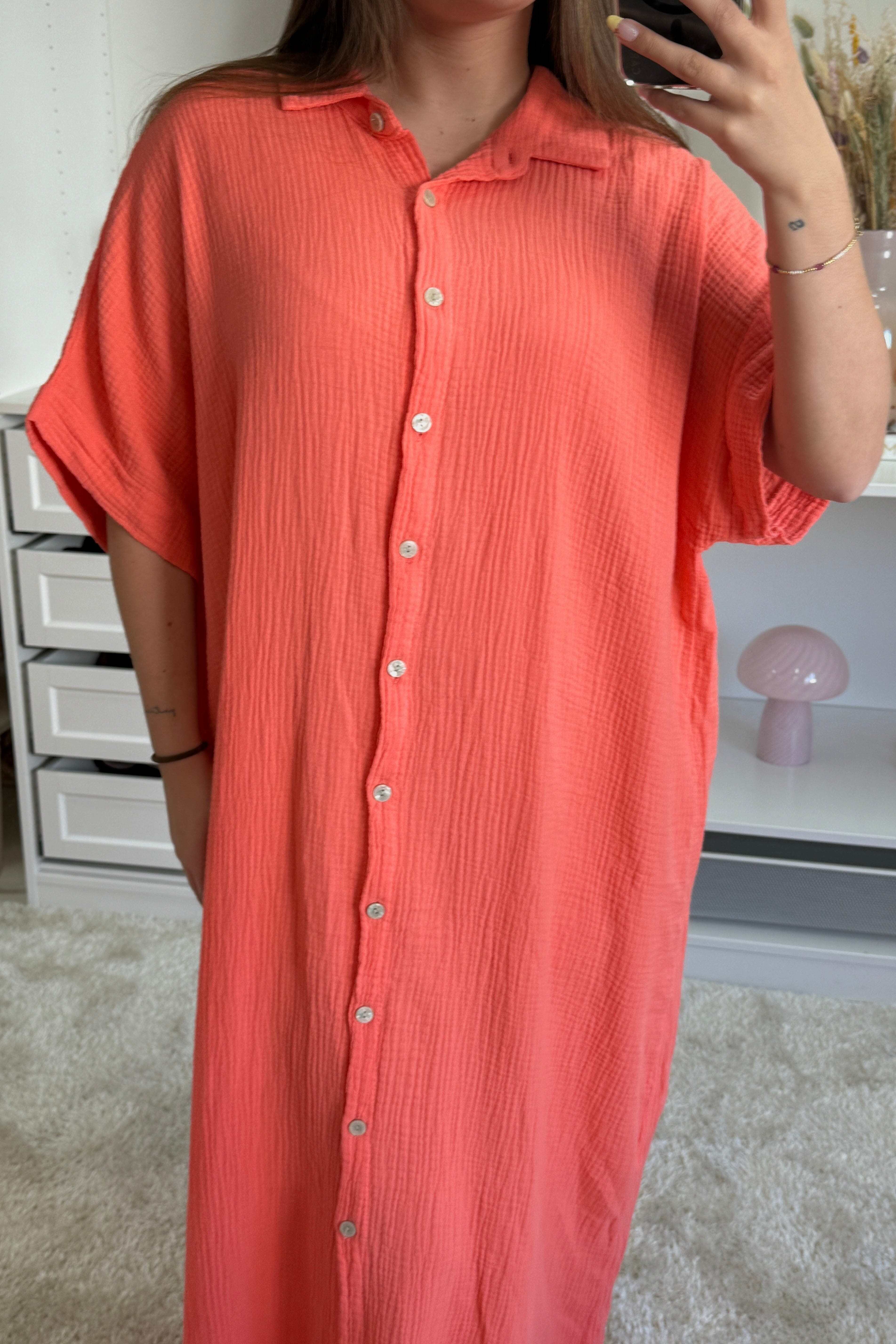 A-bee - Selma Dress - Coral
