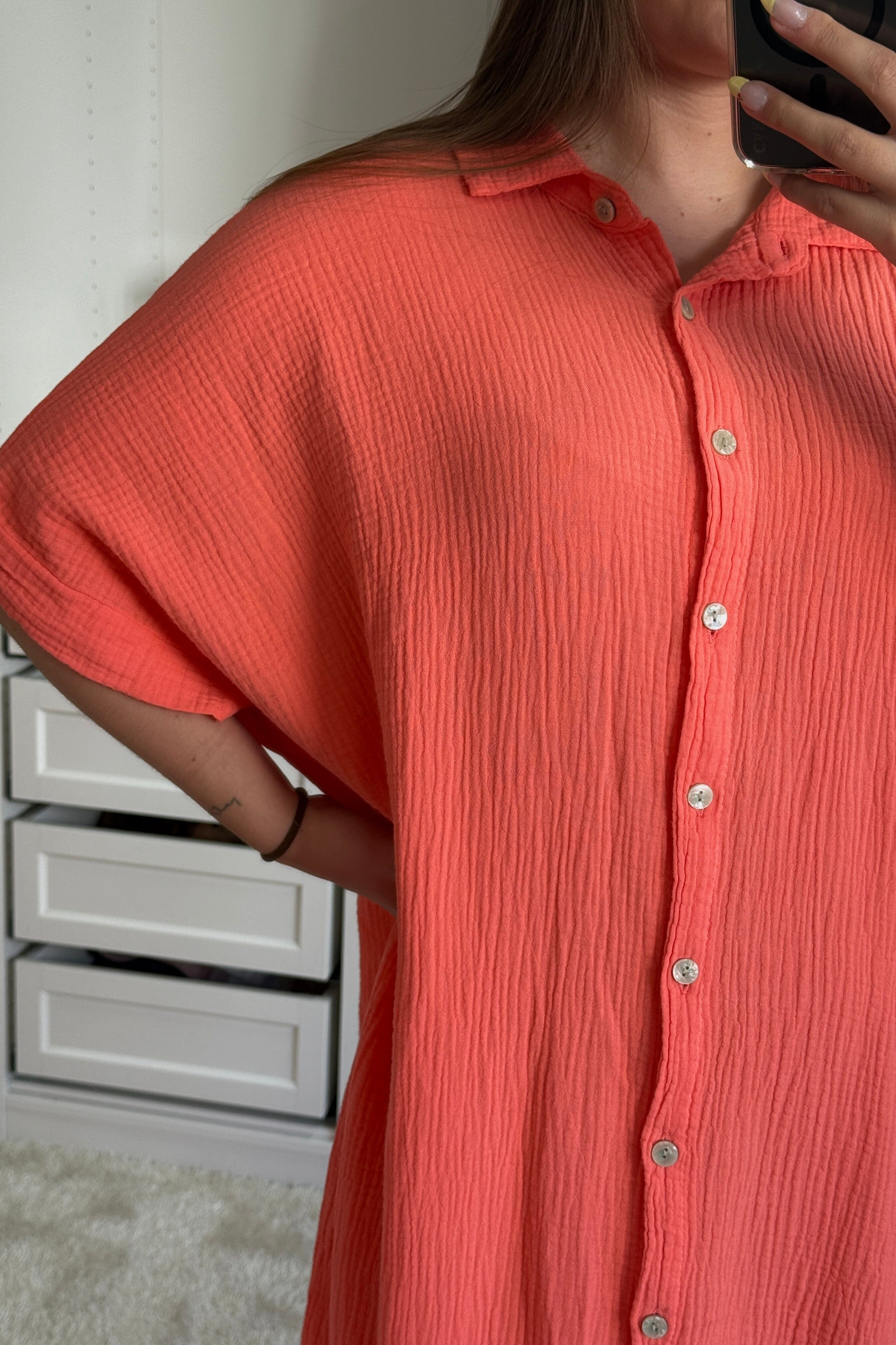 A-bee - Selma Dress - Coral