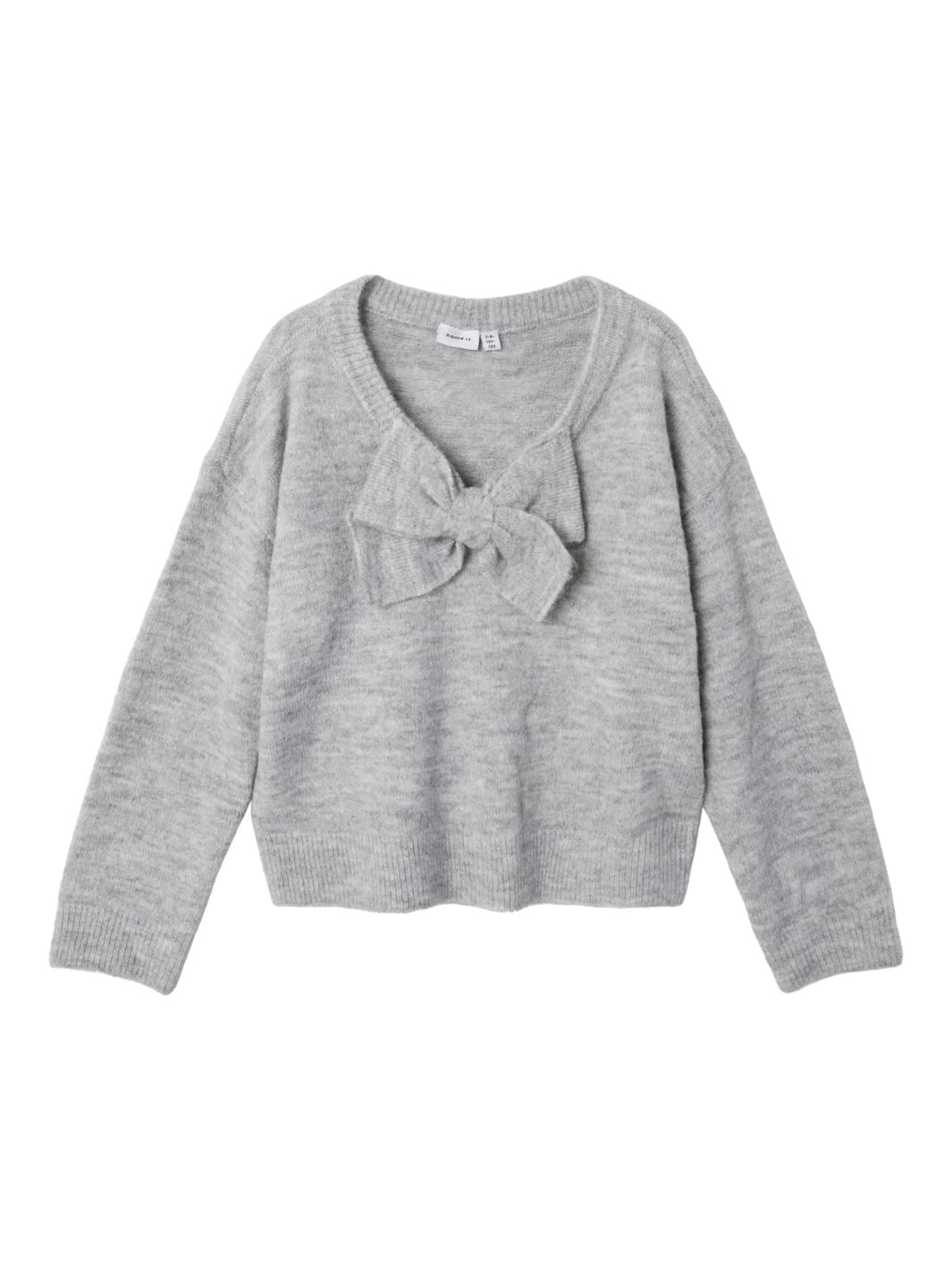 Name It - Nkfbetty Ls Knit - 4842391 Light Grey Melange