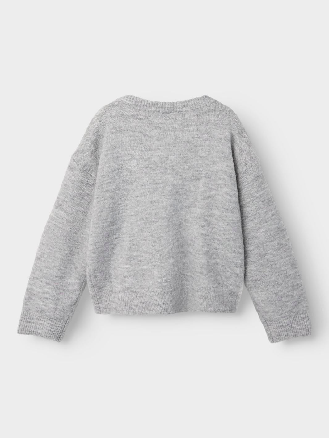Name It - Nkfbetty Ls Knit - 4842391 Light Grey Melange