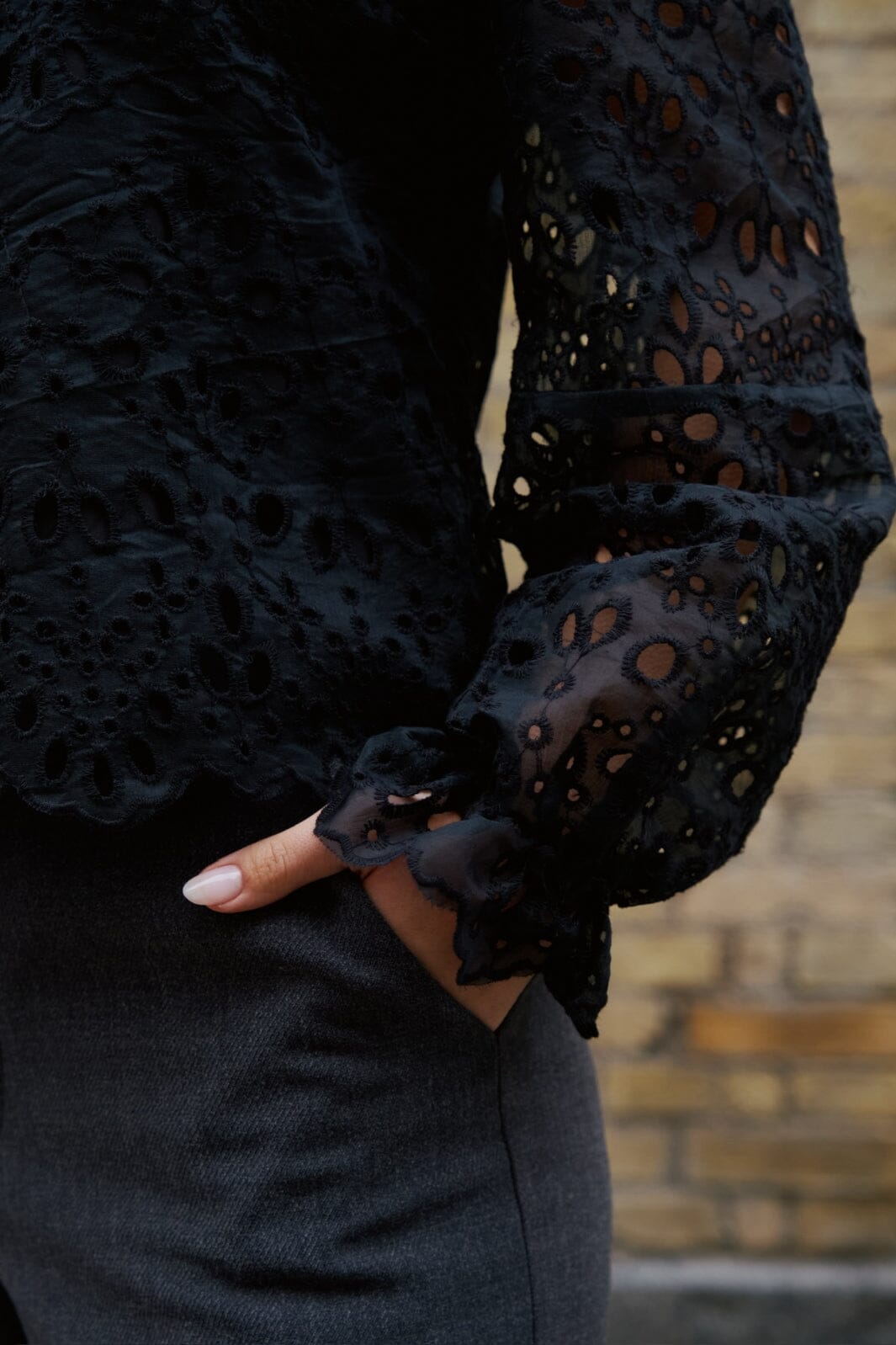 Neo Noir - Candice Embroidery Blouse 163848 - Black