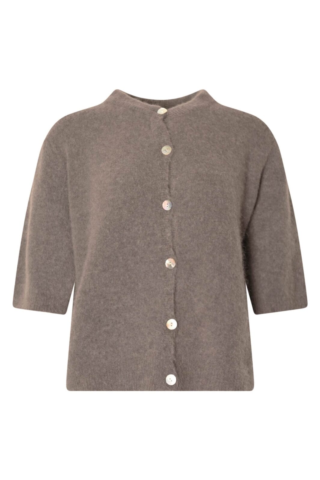 Noella - Kae Ss Knit Cardigan 12940086 - 173 - Coffee