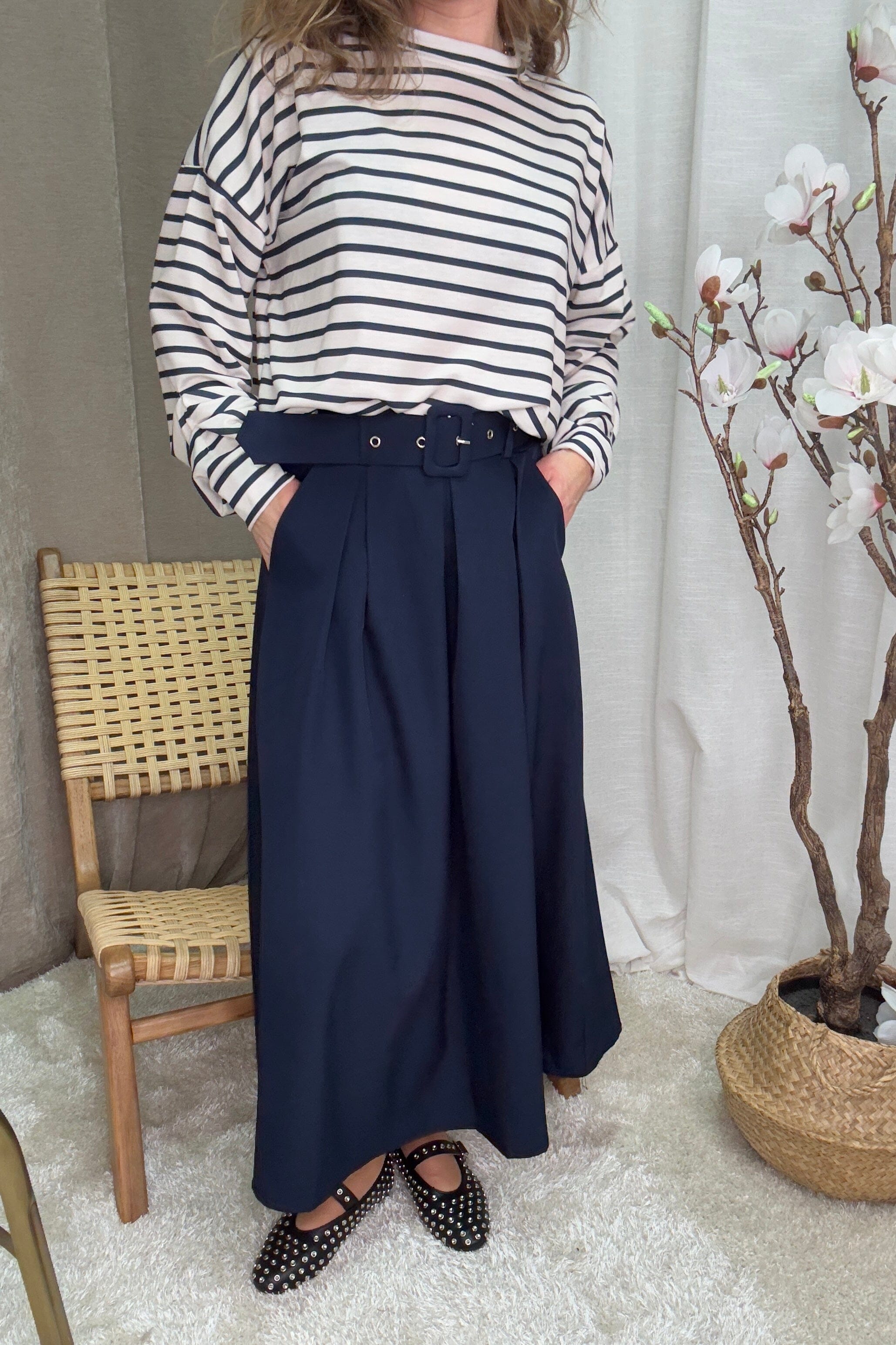 A-bee - Berta Skirt - Navy
