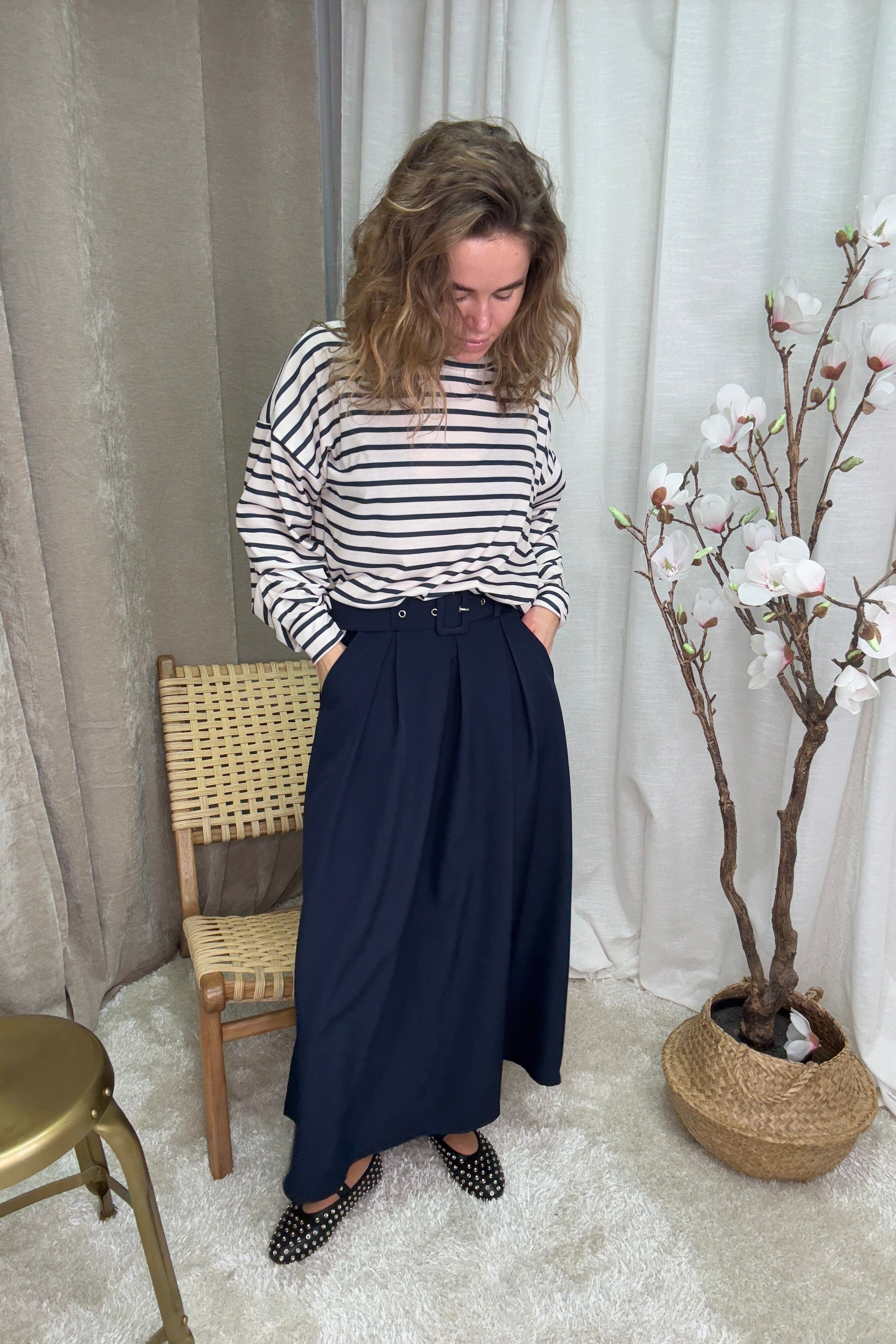 A-bee - Berta Skirt - Navy