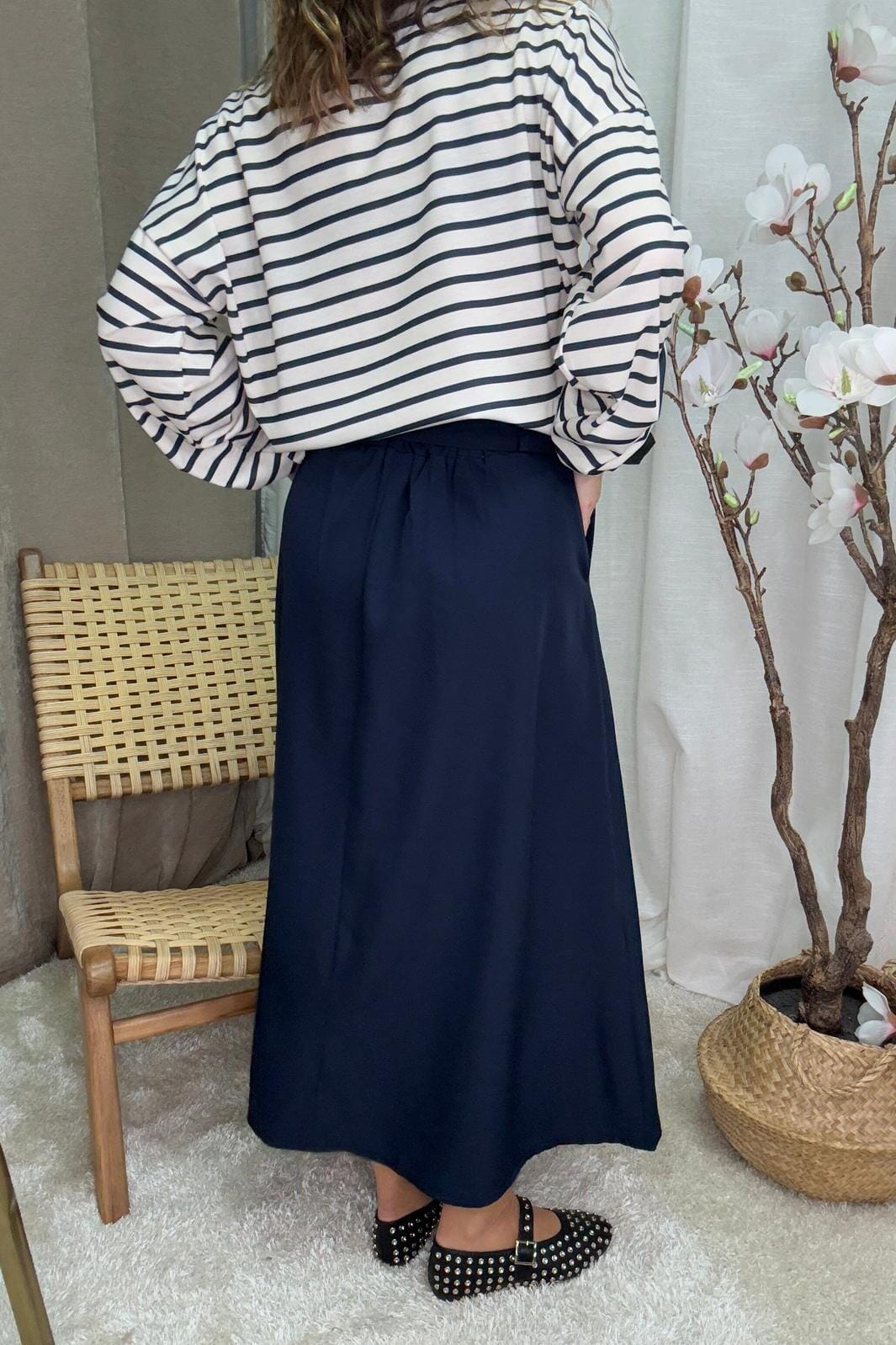 A-bee - Berta Skirt - Navy