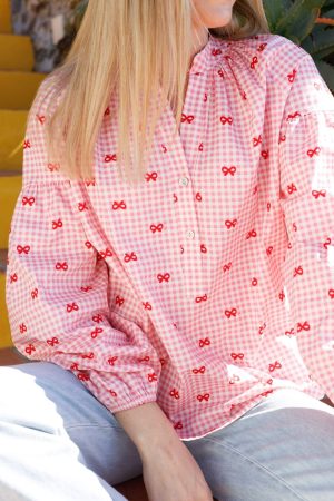 Forudbestilling - Black Colour - Bcwitty Shirt Blouse 40899 - Pink Bow