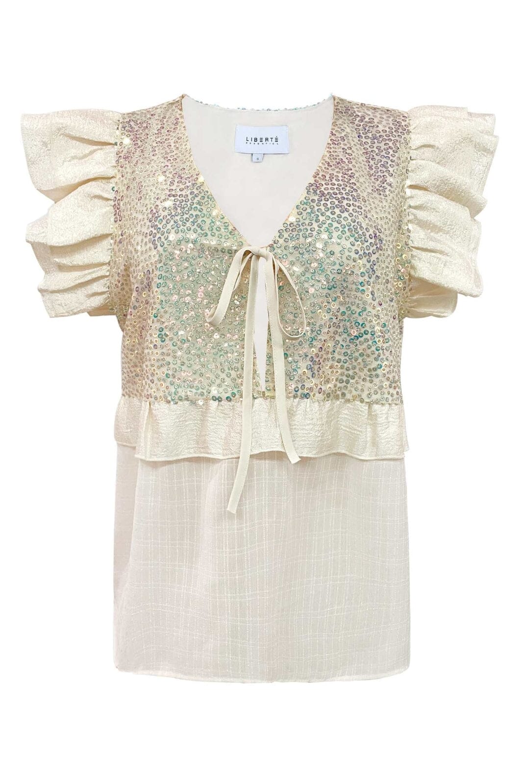 Forudbestilling - Liberte - Nor-Frill-Blouse 22235 - Ivory