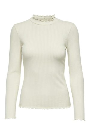 Jdy - Jdyfransiska Life L/S Hi-Nck Top Jr - 4048245 Whitecap Gray på udsalg