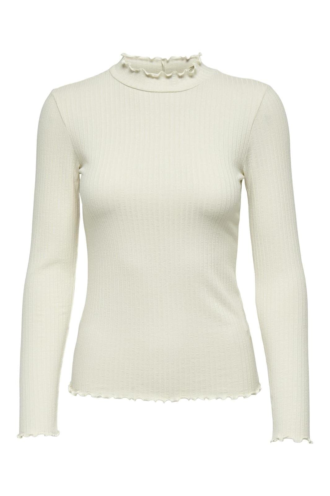 Jdy - Jdyfransiska Life L/S Hi-Nck Top Jr - 4048245 Whitecap Gray på udsalg
