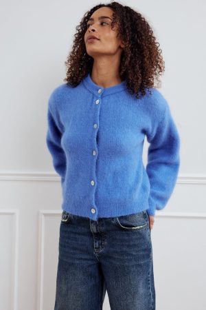 Noella - Kae Knit Cardigan 12940084 - 1386 - Dove Blue Hot på udsalg