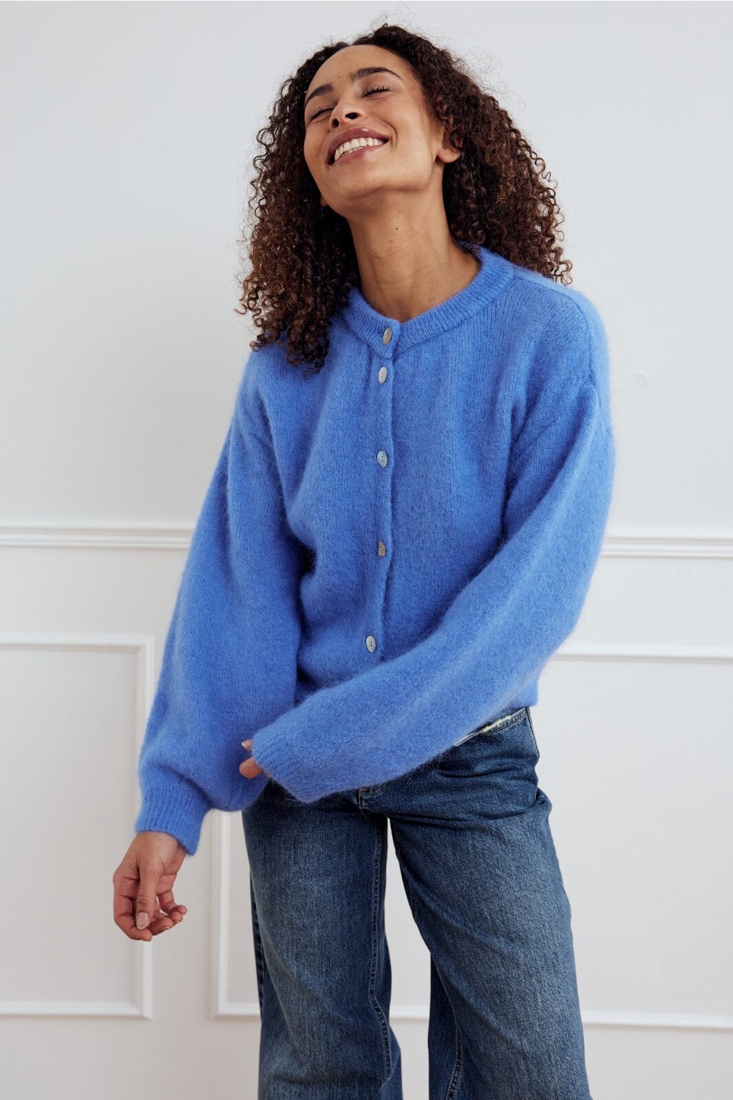 Noella - Kae Knit Cardigan 12940084 - 1386 - Dove Blue Hot på udsalg