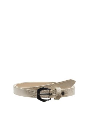 Only - Onllise Croco Pu Jeans Belt Acc - 4454818 Pumice Stone Gun Metal Trim
