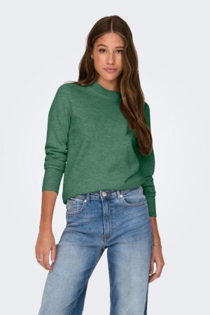 Only - Onlrica Life L/S Pullover Knt - 4393522 Dark Ivy W. Melange