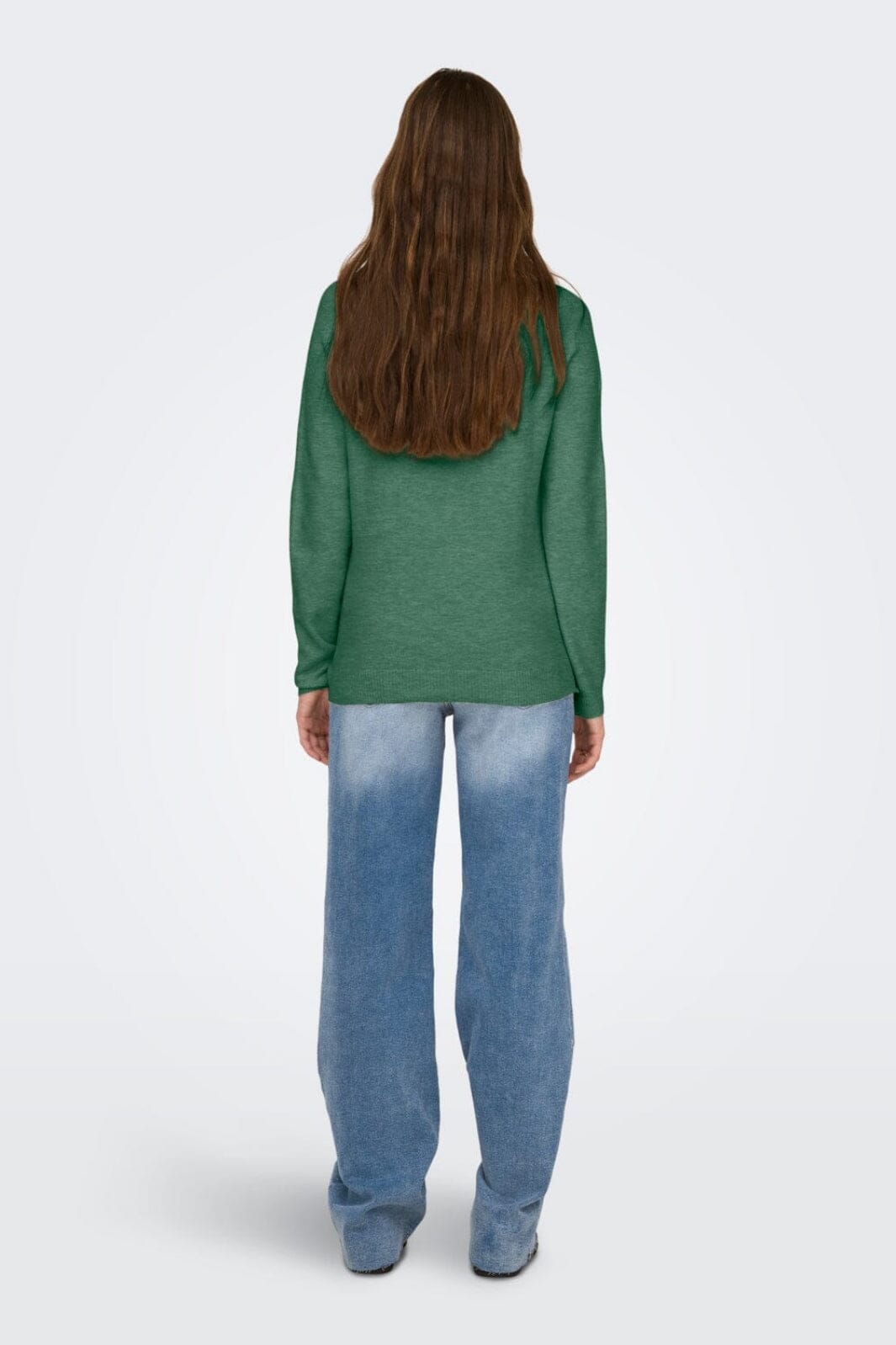 Only - Onlrica Life L/S Pullover Knt - 4393522 Dark Ivy W. Melange