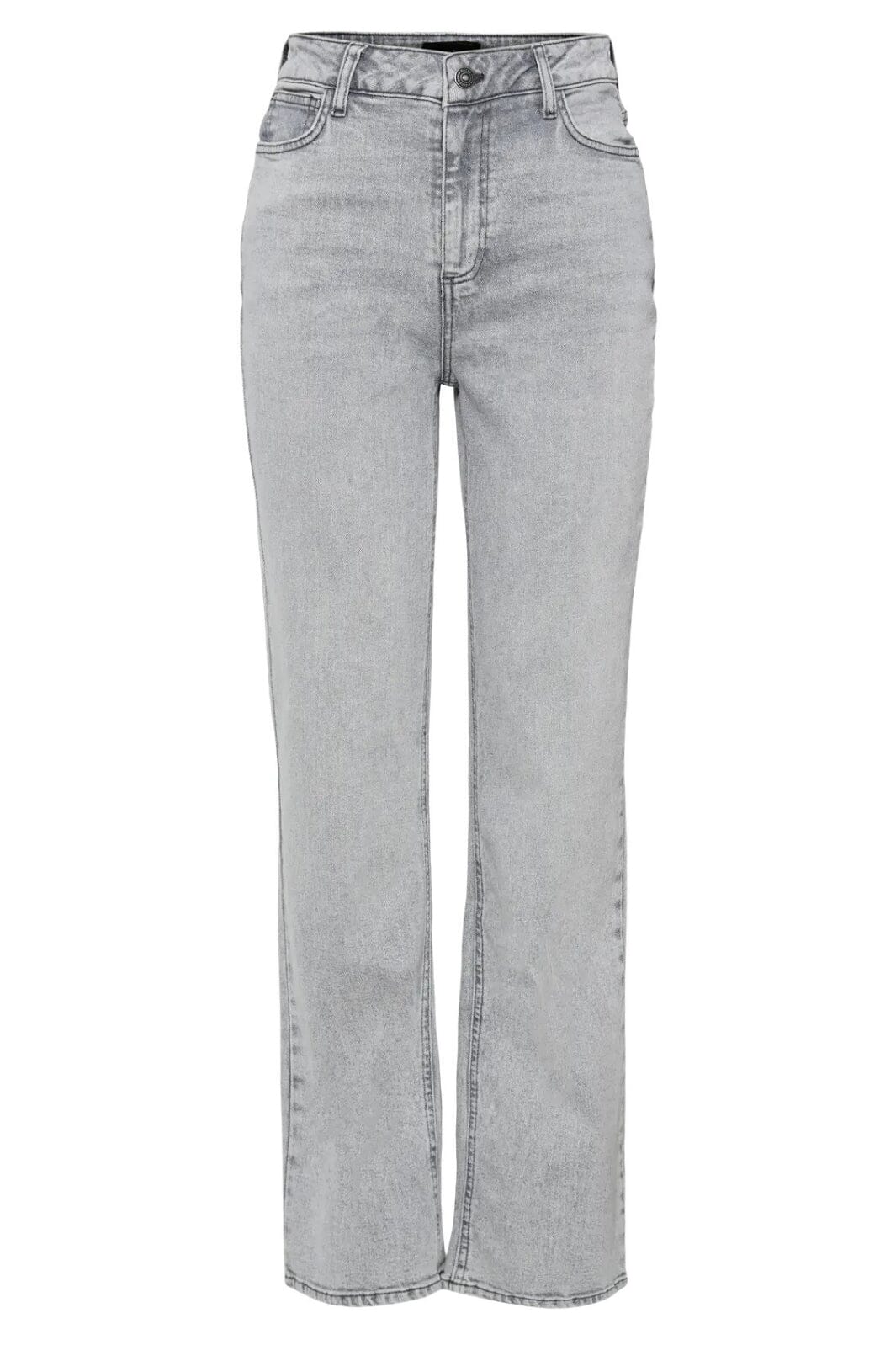 Pieces - Pckelly Straight Jeans Lg - 4645342 Light Grey Denim Hot på udsalg